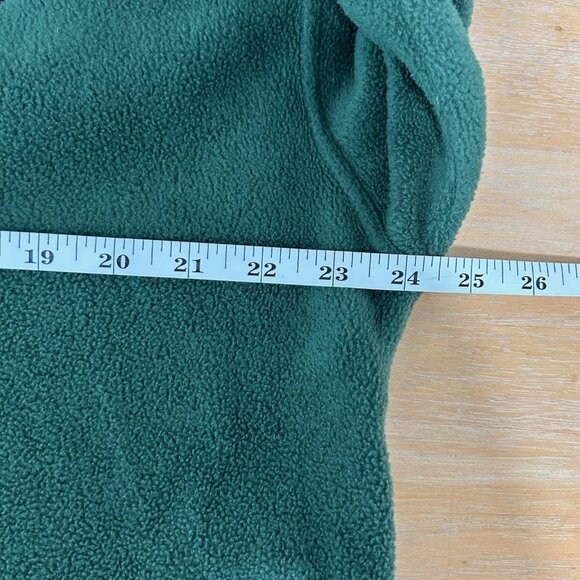 New York Jets Fleece Sweater Jacket Sz L Green NFL Football Quarter Zip Pullover - Picture 8 of 9